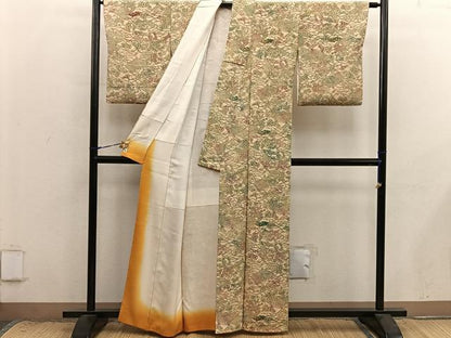 平和屋着物■上質な小紋　型染め　菊花文　やまと誂製　正絹　逸品　BAAX8796mz