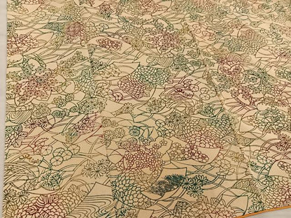 平和屋着物■上質な小紋　型染め　菊花文　やまと誂製　正絹　逸品　BAAX8796mz