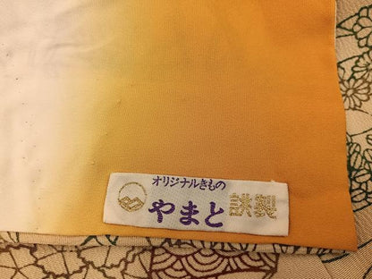 平和屋着物■上質な小紋　型染め　菊花文　やまと誂製　正絹　逸品　BAAX8796mz
