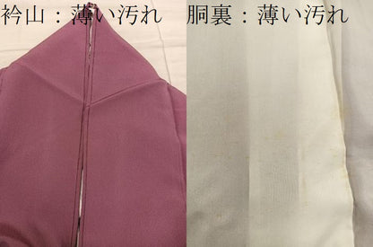 平和屋着物■上質な色無地　蘇芳香色　正絹　逸品　BAAX8797mz