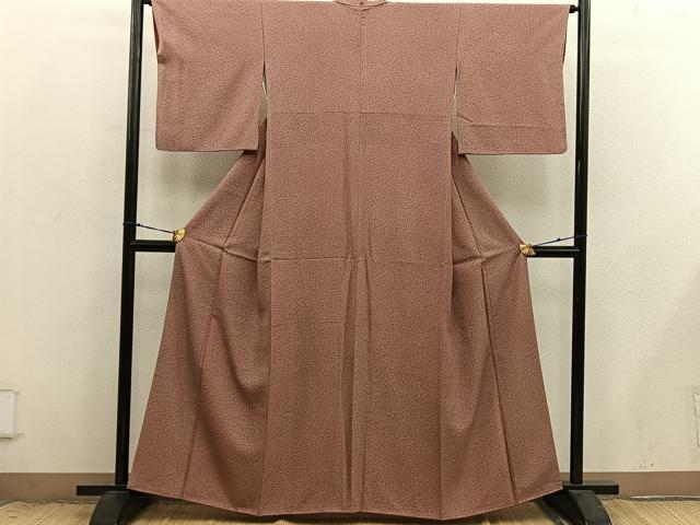 平和屋着物■上質な小紋　唐草文　正絹　逸品　BAAX8799mz