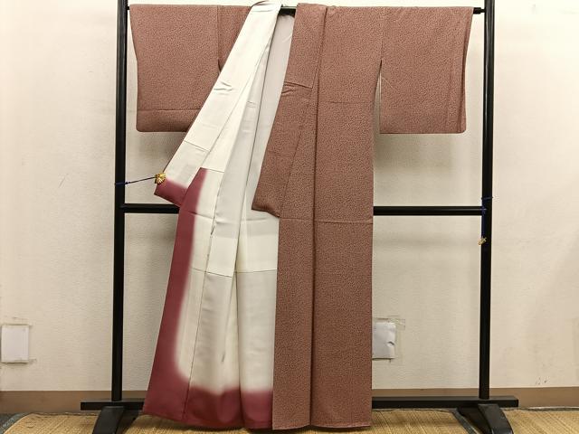 平和屋着物■上質な小紋　唐草文　正絹　逸品　BAAX8799mz