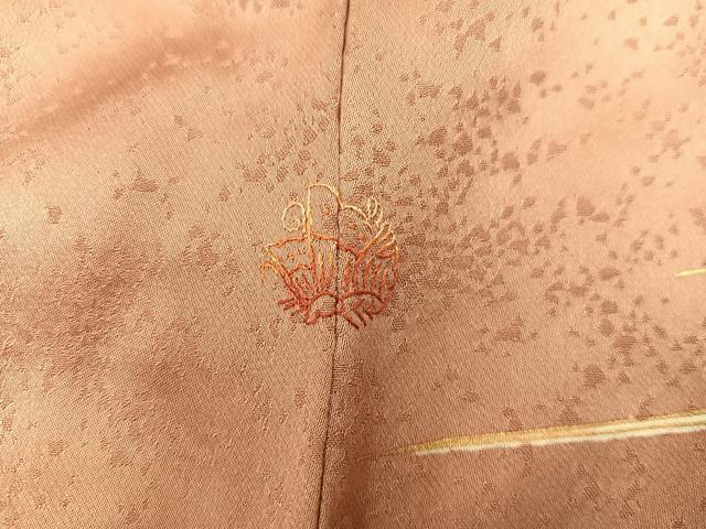 平和屋着物●訪問着　駒刺繍　流水菊花文　金彩　正絹　逸品　BAAX8805mz