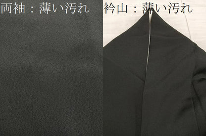 平和屋着物■豪華黒留袖　駒刺繍　宝尽くし飛鶴花文　金彩　正絹　逸品　BAAX8811mz