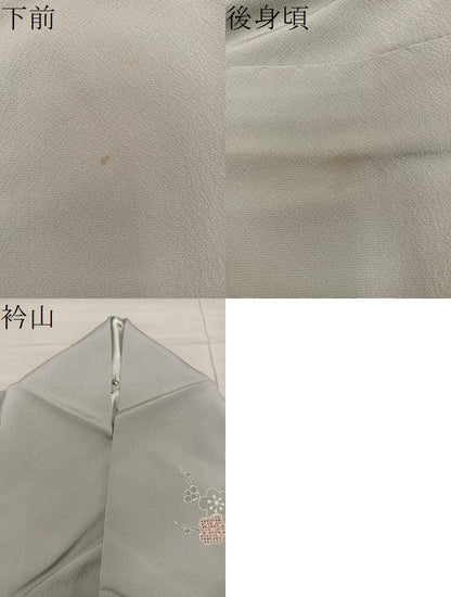 平和屋着物●訪問着　総刺繍　スワトウ刺繍　地紙重ね牡丹花文　暈し染め　正絹　逸品　BAAX8815mz