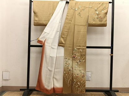 平和屋着物●訪問着　花籠文　暈し染め　金彩　正絹　逸品　BAAX8816mz