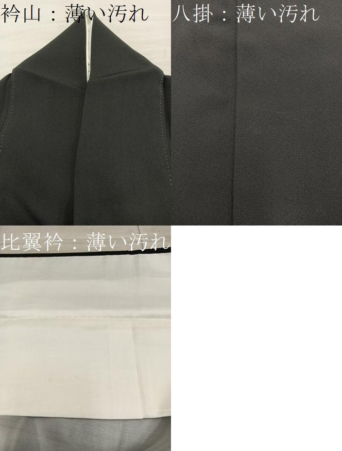平和屋着物■豪華黒留袖　風景花文　暈し染め　金彩　正絹　逸品　BAAX8818mz