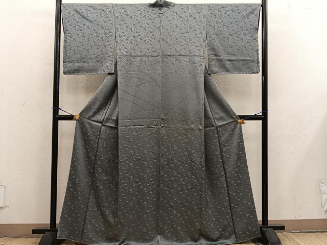 平和屋着物■上質な小紋　絞り　扇面地紋　正絹　逸品　未使用　BAAX8822mz