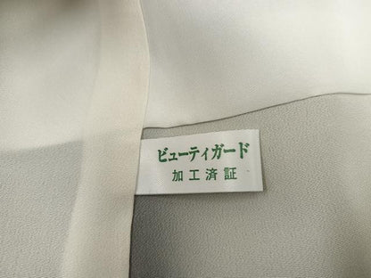 平和屋着物●上質な色無地　利久白茶色　正絹　逸品　未使用　BAAX8824mz
