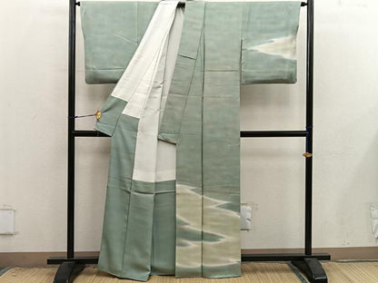 平和屋着物●染色作家　松本伸　虹彩染め　訪問着　霞文　暈し染め　正絹　逸品　BAAX8840mz