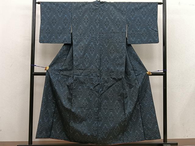 平和屋着物●本場大島紬　割込み絣　正絹　逸品　BAAX8842mz