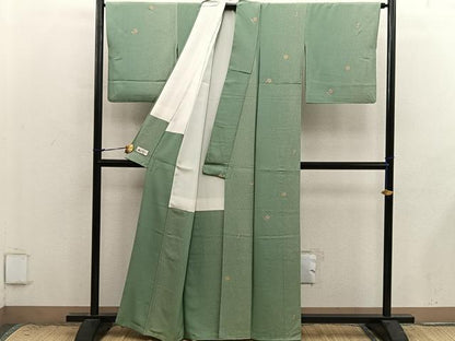 平和屋着物■上質な小紋　梅花文　金彩　やまと誂製　正絹　逸品　BAAX8846mz