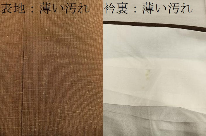 平和屋着物■上質な紬　木目文様　正絹　逸品　BAAX8855mz