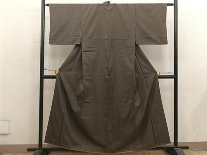 平和屋着物●上質な紬　100亀甲　総詰め　正絹　逸品　BAAX8857mz