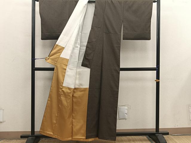 平和屋着物●上質な紬　100亀甲　総詰め　正絹　逸品　BAAX8857mz