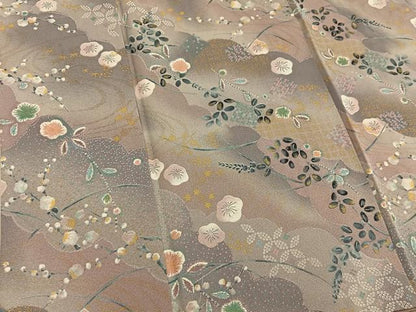 平和屋着物■上質な小紋　梅花文　金彩　正絹　逸品　BAAX8859mz