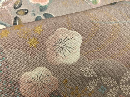 平和屋着物■上質な小紋　梅花文　金彩　正絹　逸品　BAAX8859mz