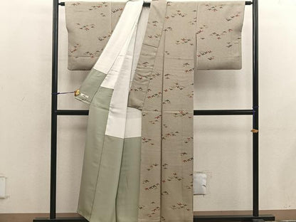 平和屋着物■上質な小紋　飛鶴文　やまと誂製　正絹　逸品　BAAX8860mz