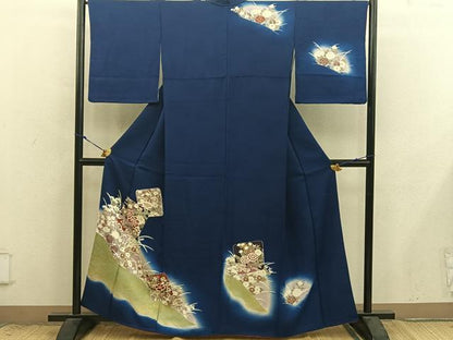 平和屋着物■訪問着　色紙重ね牡丹花文　暈し染め　金彩　正絹　逸品　BAAX8861mz