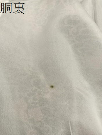平和屋着物●上質な小紋　型染め　魚　黒地　鬼しぼ縮緬　正絹　逸品　BAAX8863mz