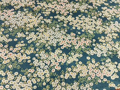 平和屋着物■上質な小紋　草花文　正絹　逸品　BAAX8866mz