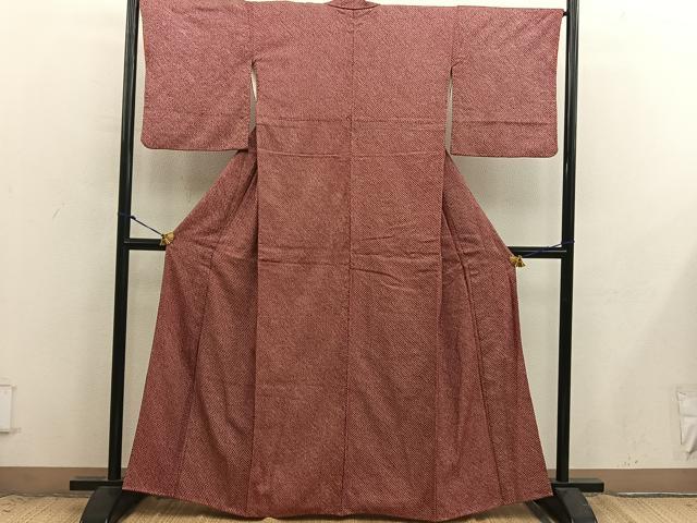 平和屋着物■大変加工の良い総絞り小紋　正絹　逸品　BAAX8868mz