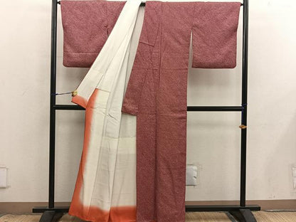 平和屋着物■大変加工の良い総絞り小紋　正絹　逸品　BAAX8868mz
