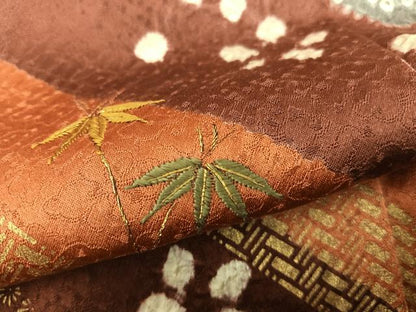 平和屋着物●訪問着　絞り　刺繍　菊花文　金彩　正絹　逸品　BAAX8869mz