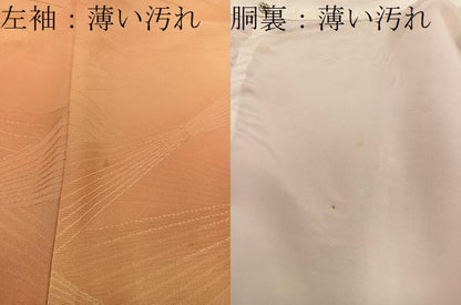 平和屋着物■上質な小紋　幾何学地紋　暈し染め　正絹　逸品　BAAX8884mz