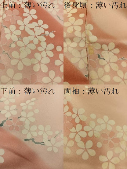 平和屋着物■訪問着　枝梅文　暈し染め　正絹　逸品　BAAX8888mz