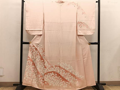 平和屋着物■訪問着　枝梅文　暈し染め　正絹　逸品　BAAX8888mz