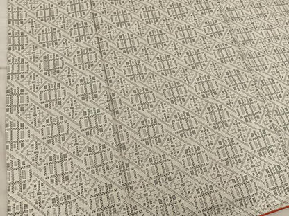 平和屋着物■上質な紬　幾何学文様　正絹　逸品　BAAX8891mz