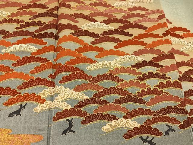 平和屋着物■豪華色留袖　駒刺繍　風景松文　暈し染め　金彩　正絹　逸品　BAAX8899mz