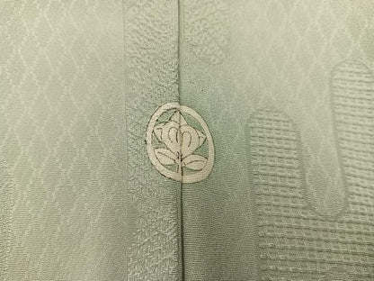 平和屋着物■上質な色無地　エ霞花地紋　利休茶色　正絹　逸品　BAAX8900mz