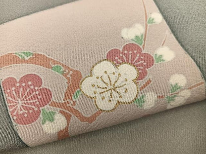 平和屋着物●訪問着　地紙椿花文　暈し染め　金彩　正絹　逸品　BAAX8901mz