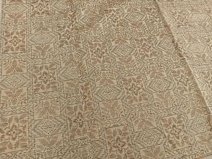 平和屋着物■上質な紬　草花文　正絹　逸品　BAAX8903mz
