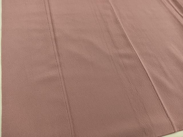 平和屋着物●上質な色無地　洗朱色　正絹　逸品　BAAX8904mz