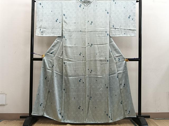 平和屋着物■上質な小紋　草花文　正絹　逸品　BAAX8905mz