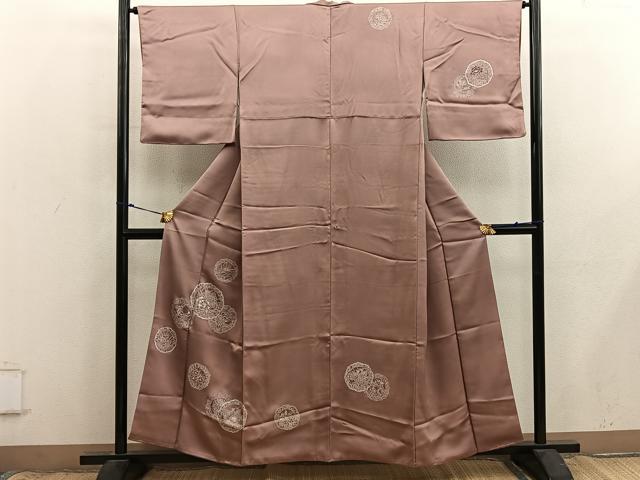 平和屋着物■訪問着　刺繍　菊花文　正絹　逸品　BAAX8909mz