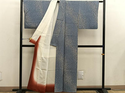平和屋着物■上質な小紋　箔散らし文　正絹　逸品　BAAX8910mz