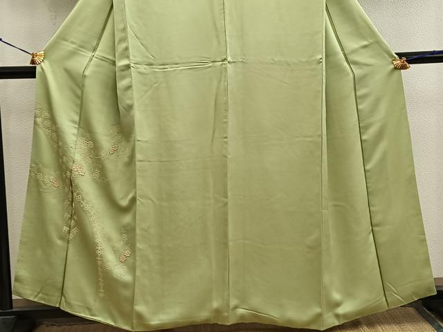 平和屋着物■訪問着　総刺繍　相良刺繍　枝花文　正絹　逸品　BAAX8914mz
