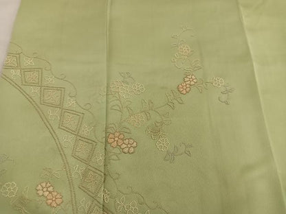 平和屋着物■訪問着　総刺繍　相良刺繍　枝花文　正絹　逸品　BAAX8914mz