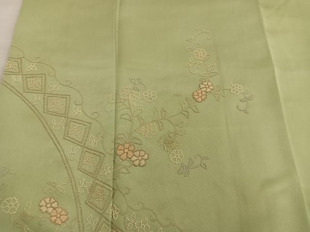 平和屋着物■訪問着　総刺繍　相良刺繍　枝花文　正絹　逸品　BAAX8914mz