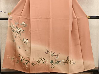平和屋着物●訪問着　枝花文　暈し染め　正絹　逸品　BAAX8916mz