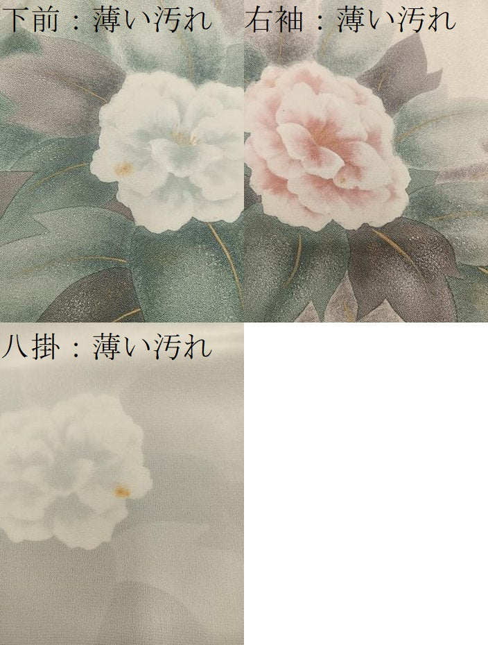 平和屋着物■訪問着　草花文　正絹　逸品　BAAX8918mz