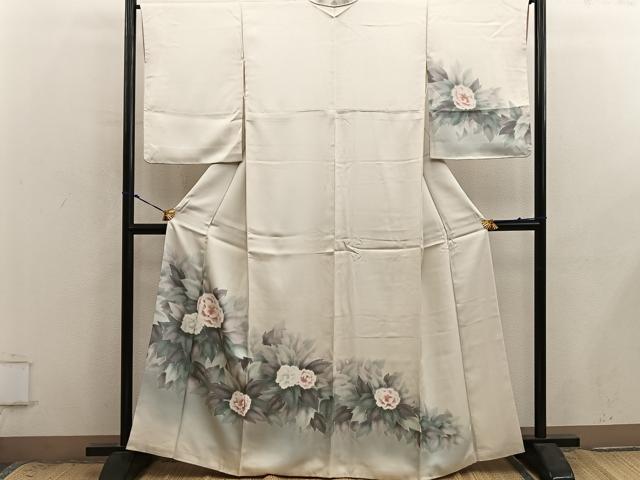 平和屋着物■訪問着　草花文　正絹　逸品　BAAX8918mz