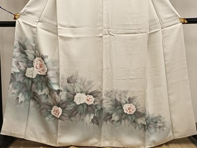 平和屋着物■訪問着　草花文　正絹　逸品　BAAX8918mz