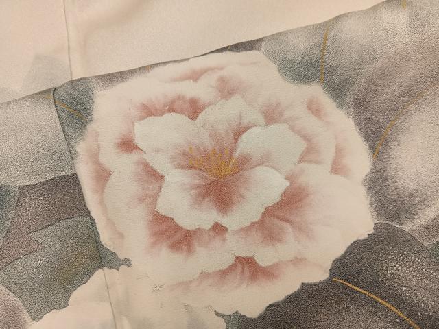 平和屋着物■訪問着　草花文　正絹　逸品　BAAX8918mz
