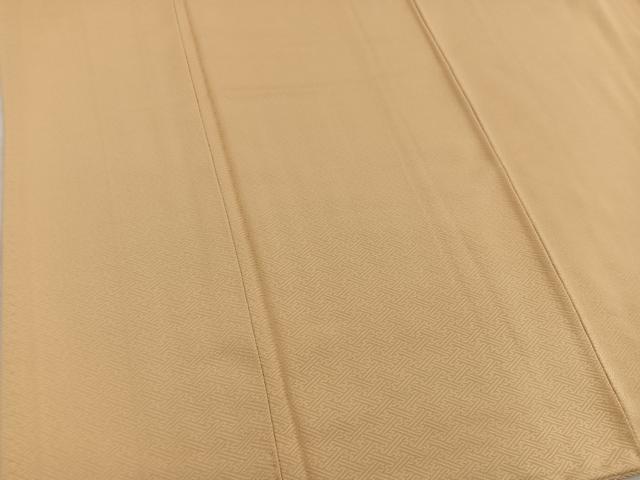 平和屋着物■上質な色無地　紗綾形地紋　黄朽葉色　正絹　逸品　BAAX8921mz