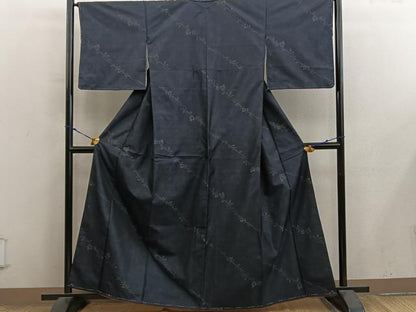 平和屋着物■本場大島紬　枝花文　正絹　逸品　BAAX8923mz